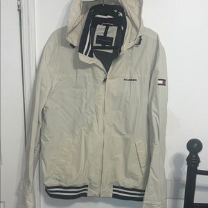 Tommy Hilfiger Beige Hooded Windbreaker